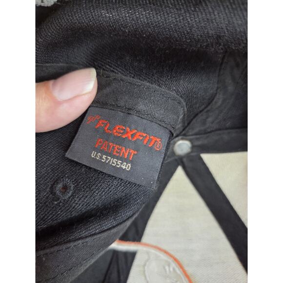 Metal Militia Motocross Hat FlexFit Sz L/XL Black Vintage Skull Racing Gearhead - Picture 10 of 10